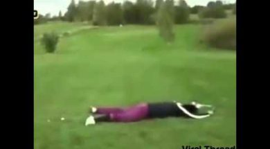 Golf Driver Runs Over Golfer