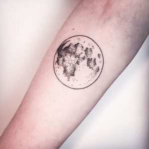 bad moon dot tattoo